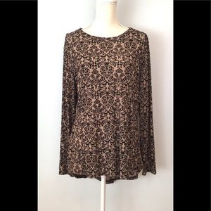 Soft Surroundings Sheer Mesh Tunic Blouse Top